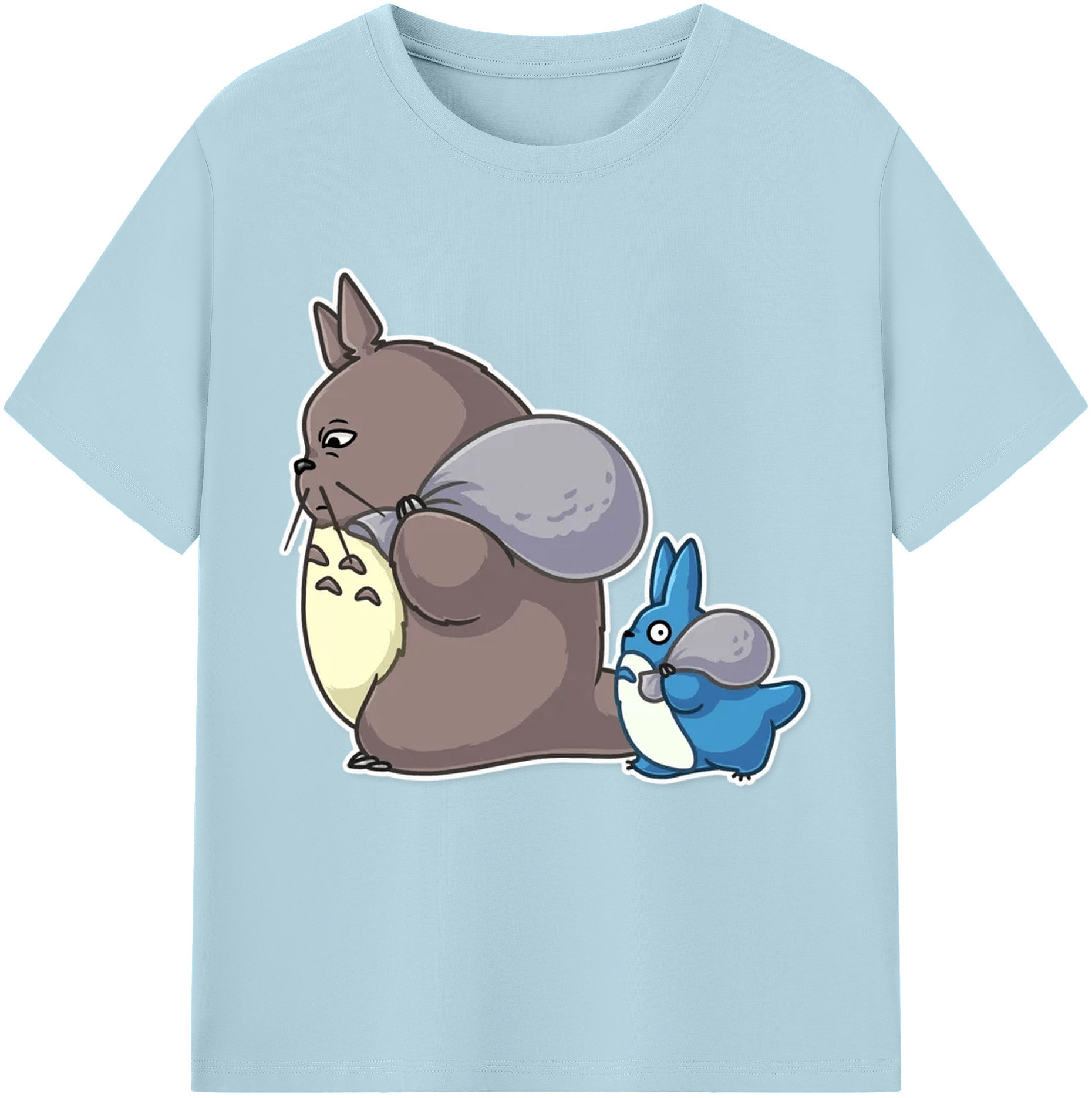 （画像用） となりのトトロ 草壁メイ 草壁サツキ My Neighbor Totoro Satsuki Kusakabe Mei Kusakabe 綿100％半袖Tシャツ（フロントプリント）